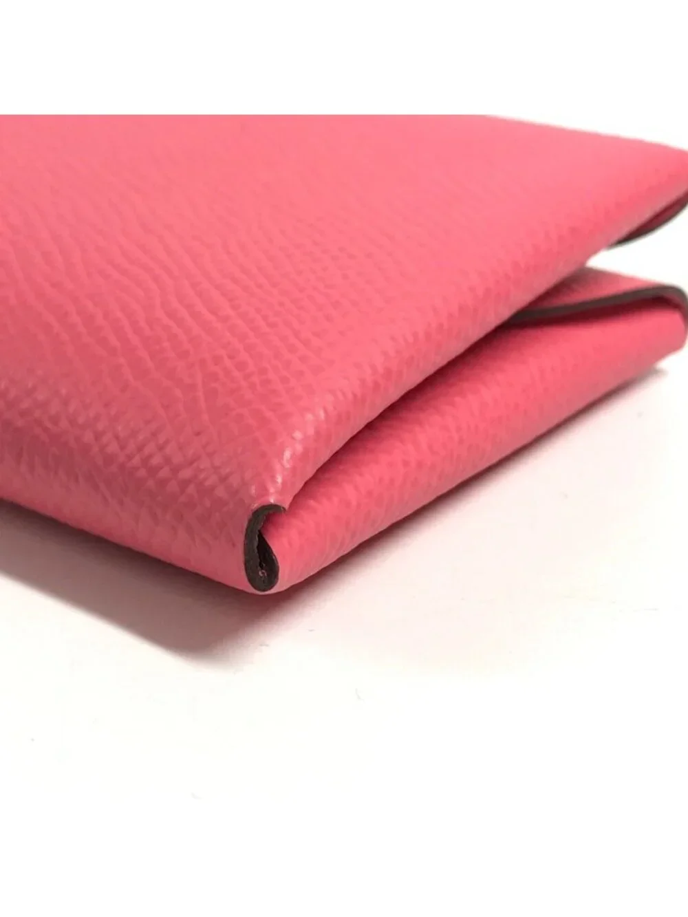 Hermes Calvi Duo Epsom Rose Azaleas Pink Wallet